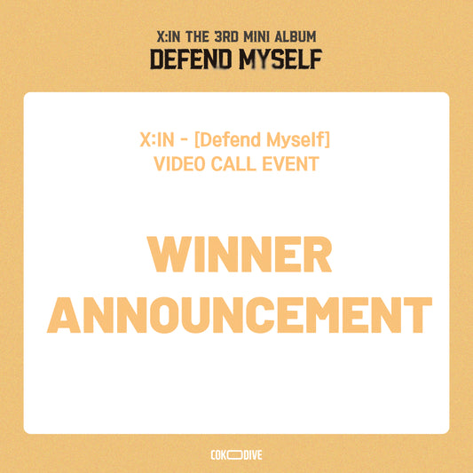 {당첨자 발표} [영상통화 팬사인회] 엑신 X:IN - DEFEND MYSELF 3RD MINI ALBUM PHOTOBOOK PLATFORM VER RANDOM